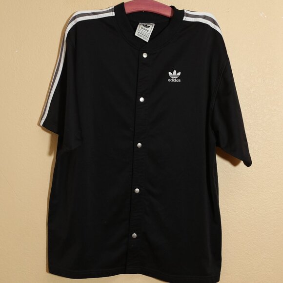 Vintage Adidas Snap On Warm Up Shirt (XL) - Picture 1 of 8